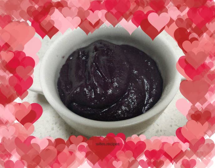 Purple sweet potato puree