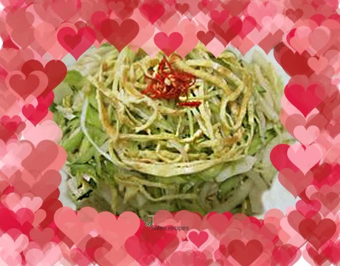 Egg shredded cold skin