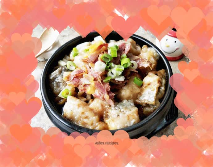 Steamed Fish Nuggets with Ham