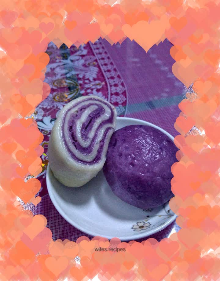 Purple sweet potato rolls