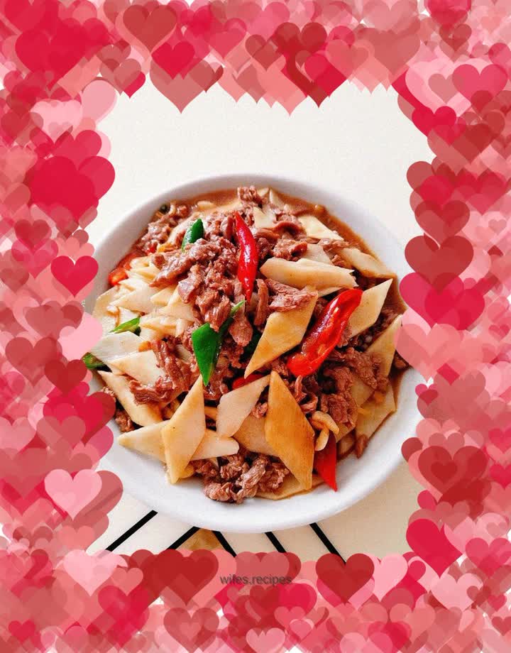 Stir-fried beef with yam