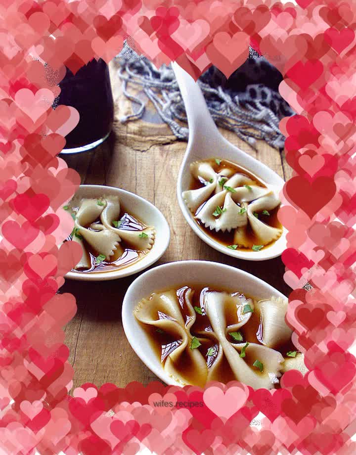Butterfly noodles with sour plum soup