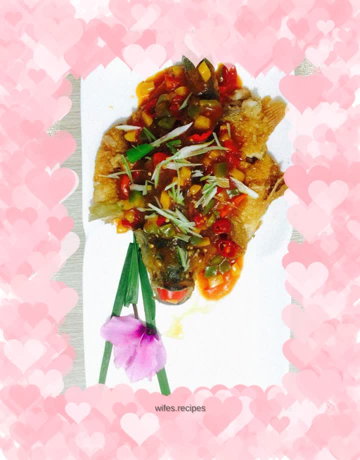 Mandarin fish with tomato sauce