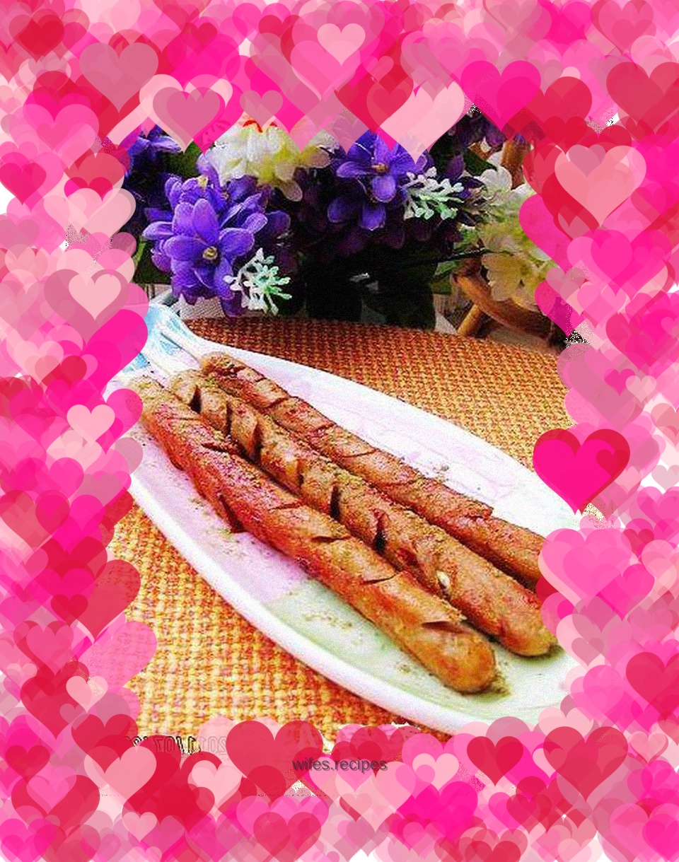 Pan-fried chicken sausage