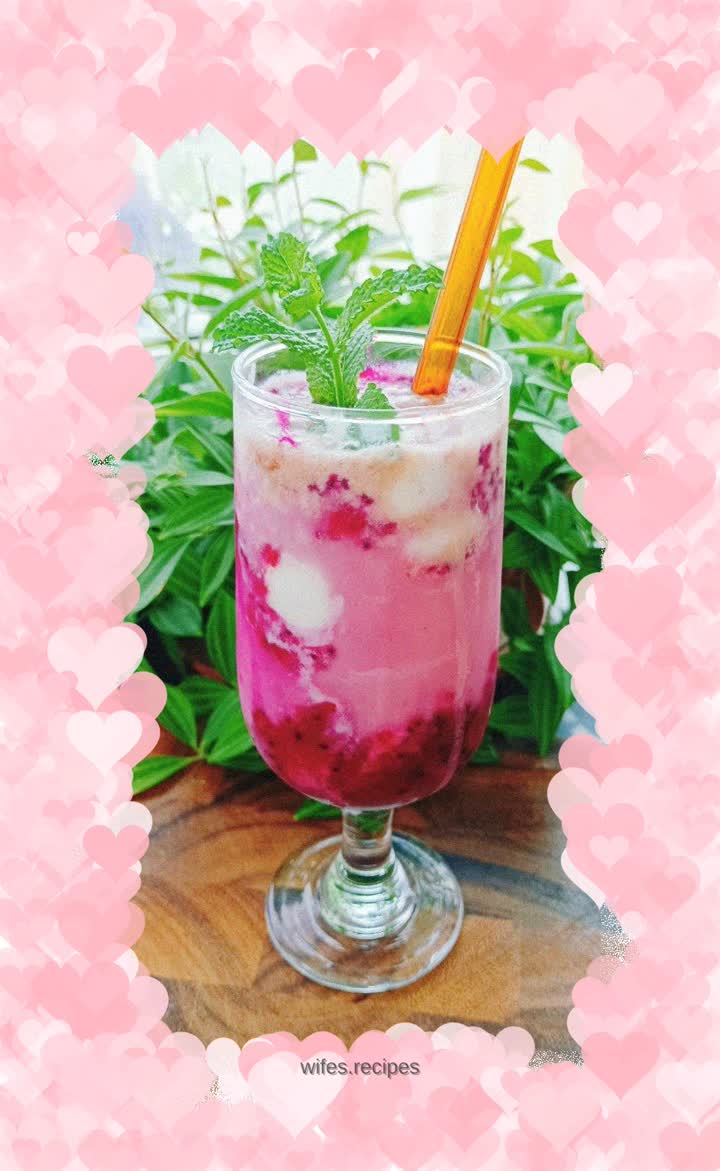 Dragon fruit ice drink