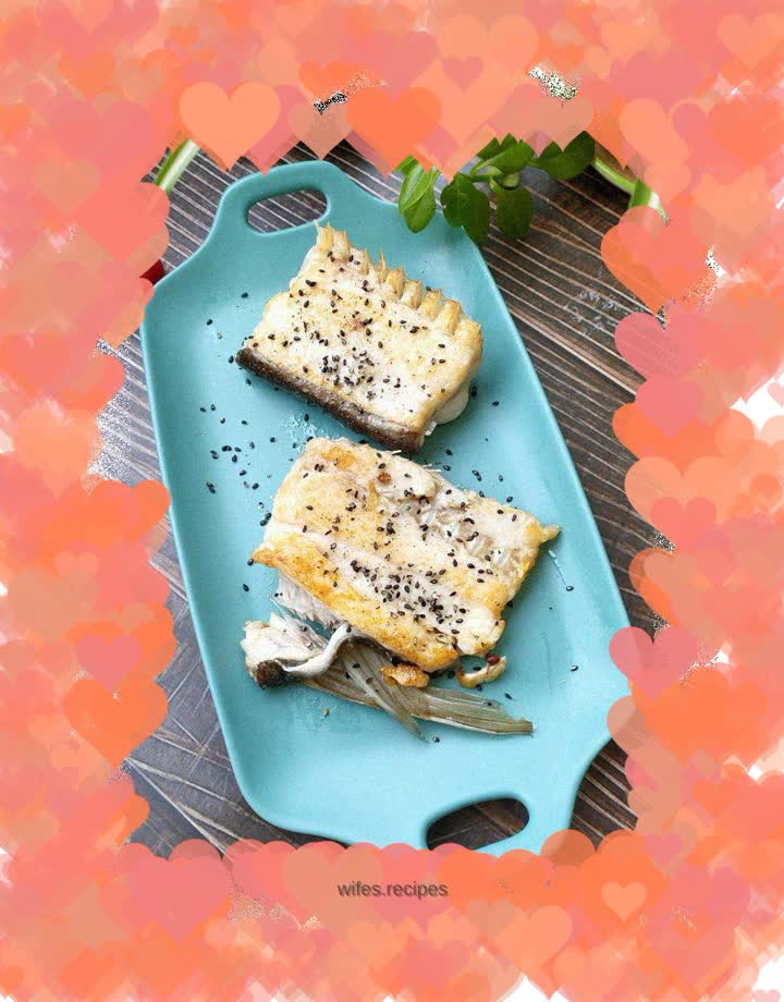 Pan-fried silver carp steak