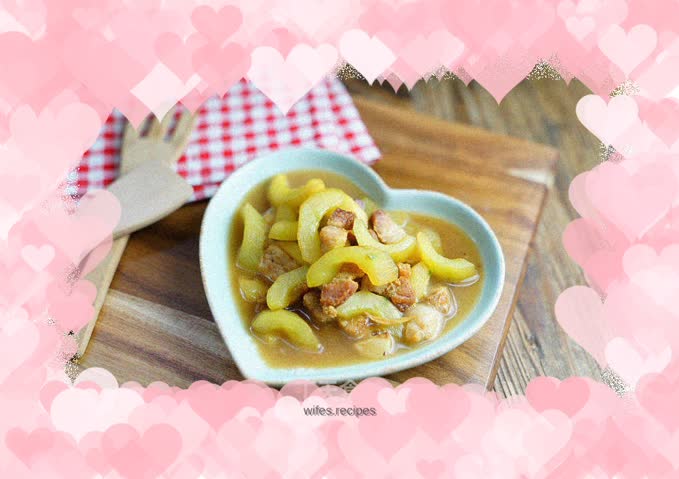 Pork belly and braised cucumber