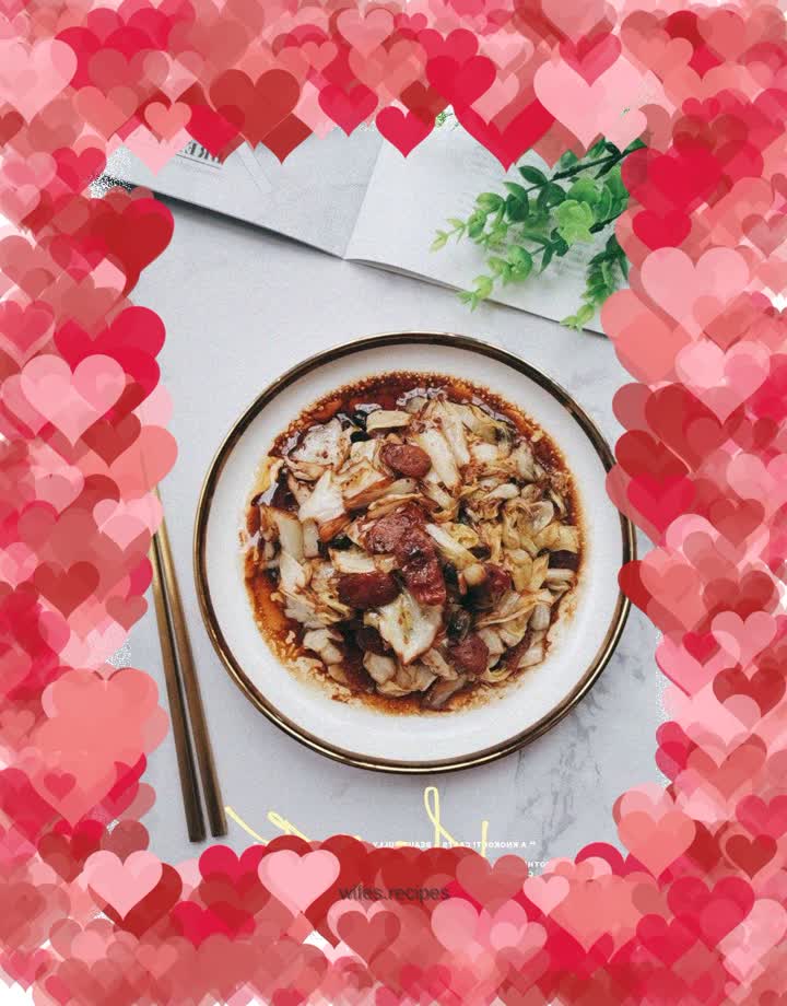 Sausage and Shredded Cabbage