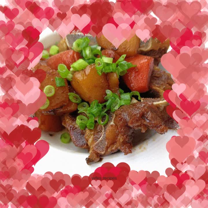 Braised Beef and Scorpions with Carrots, Potatoes