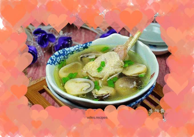 Straw mushroom stewed chicken