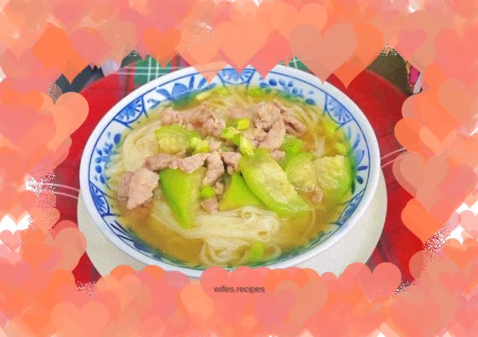 Loofah Lean Meat Noodle Soup
