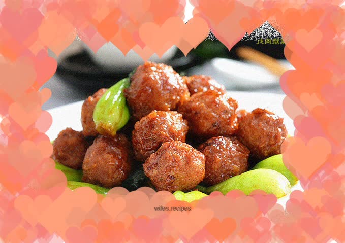 Braised meatballs with vegetables