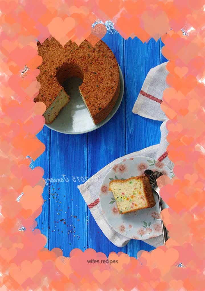 Colorful chiffon cake