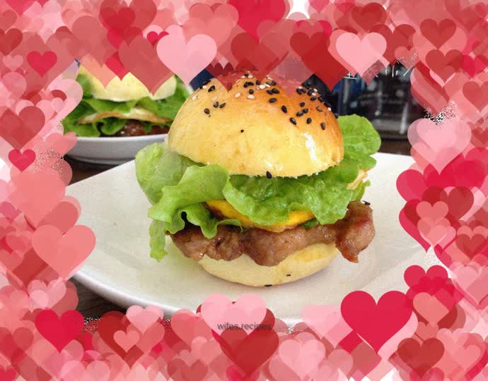 【Pork chop burger】