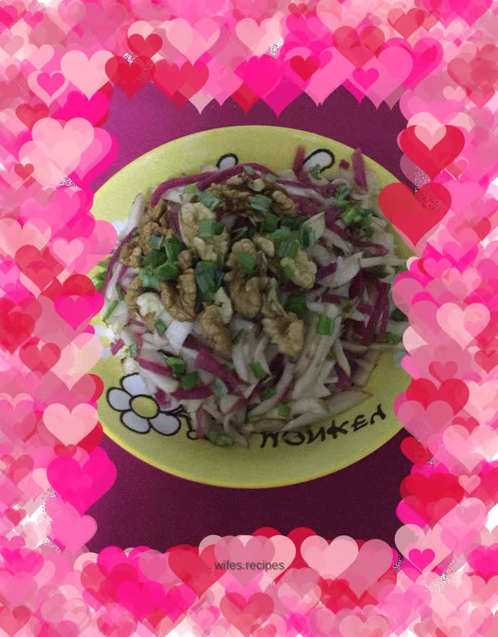 Cold shredded Jerusalem artichokes