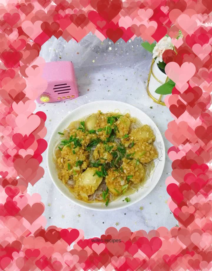 Steamed abalone with vermicelli