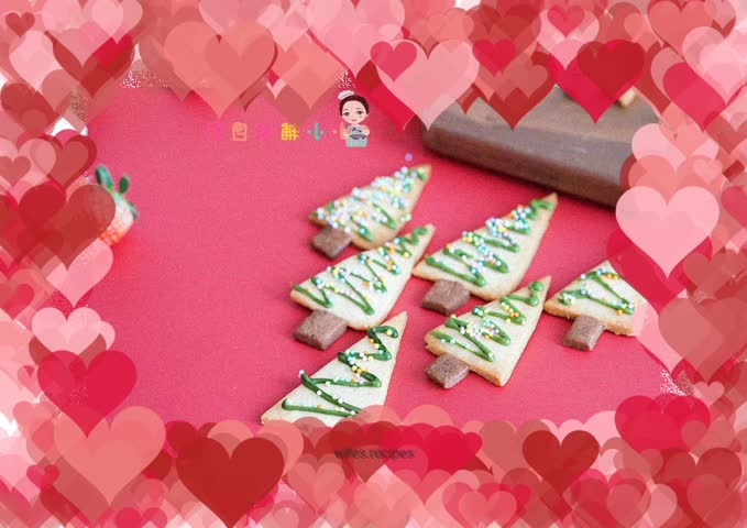 Christmas tree cookies for 36 months and above