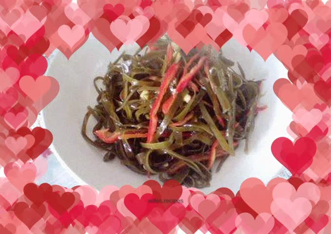 Clear fat and lower blood pressure - shredded red pepper and kelp