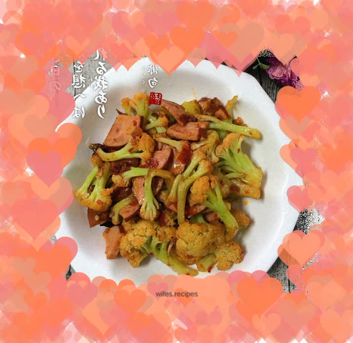 Braised Cauliflower with Sausage