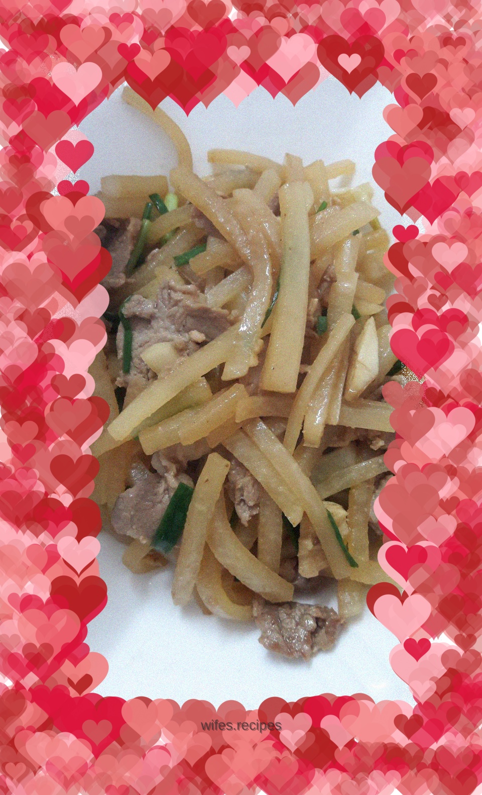 Stir-fried pork with white radish