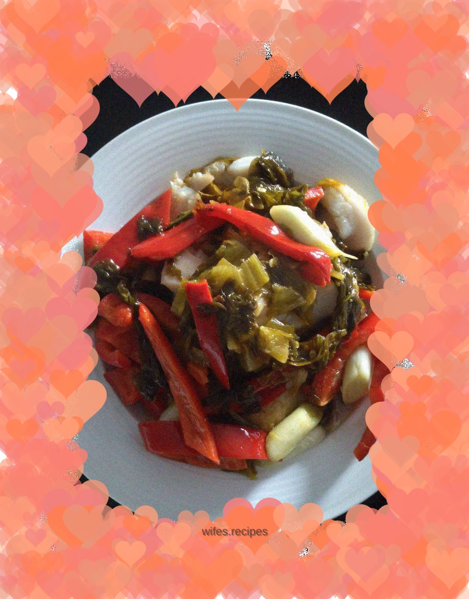 Braised fish with pickled cabbage