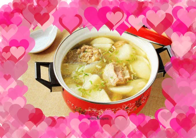 Radish and mutton bone soup