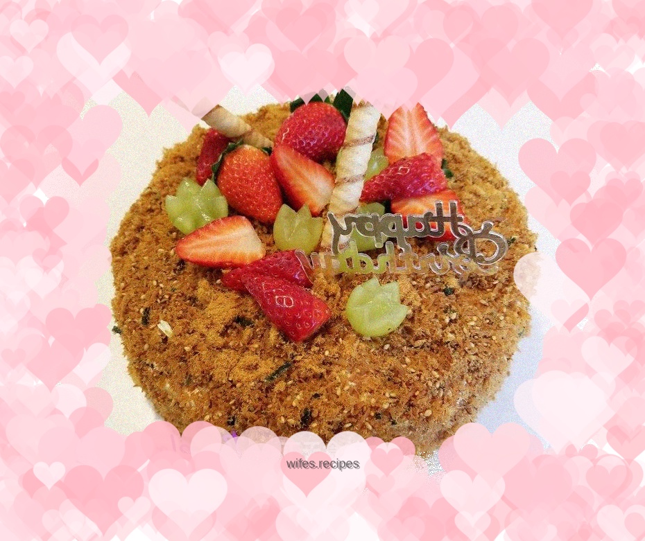 Salted Chestnut Butter Floss Cake