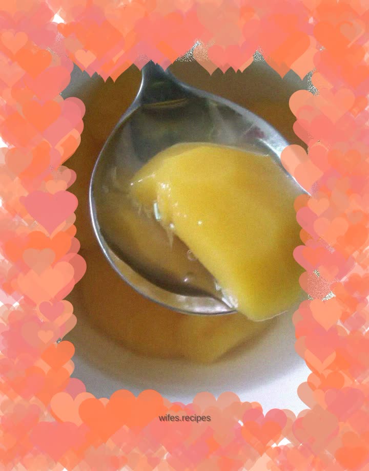 Homemade canned food~canned sweet and sour rock sugar yellow peach