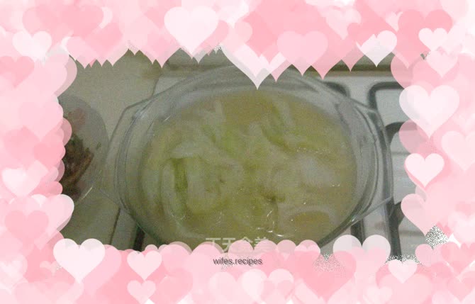 Chinese cabbage in fresh soup