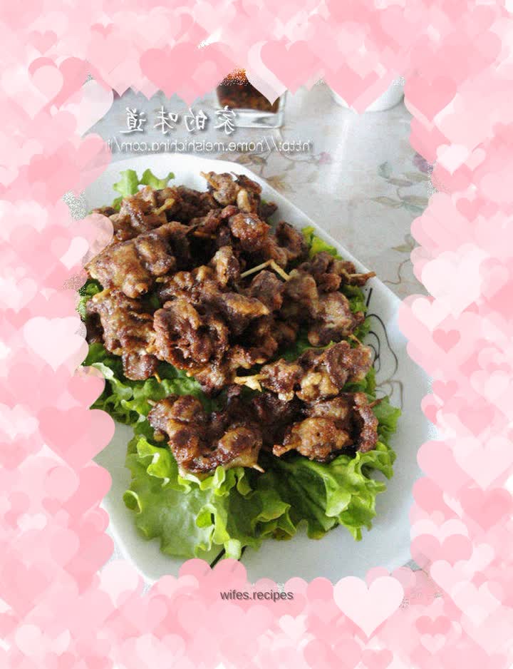 Fried mutton skewers
