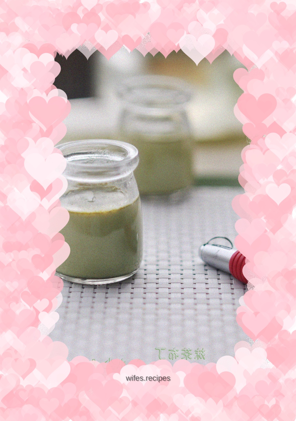 Steamed matcha pudding