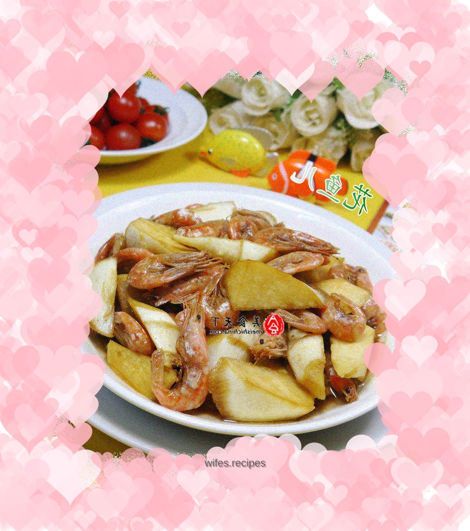 Stir-fried Wild Rice Seeds and Shrimps