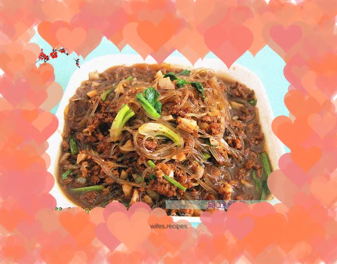 Braised Vermicelli with Garlic Minced Pork