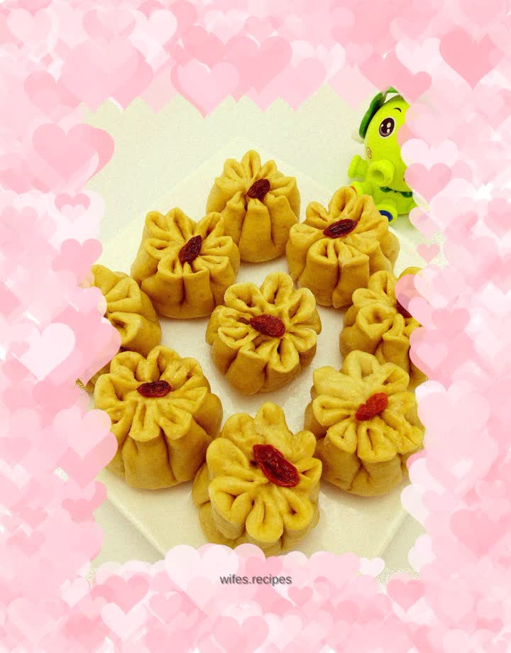 Fancy bean paste buns