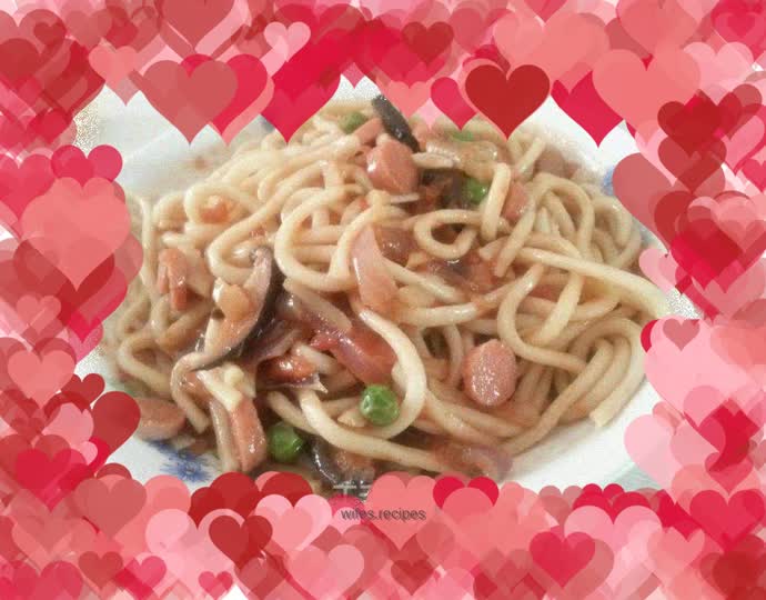 Mixed Vegetables and Ham Pasta