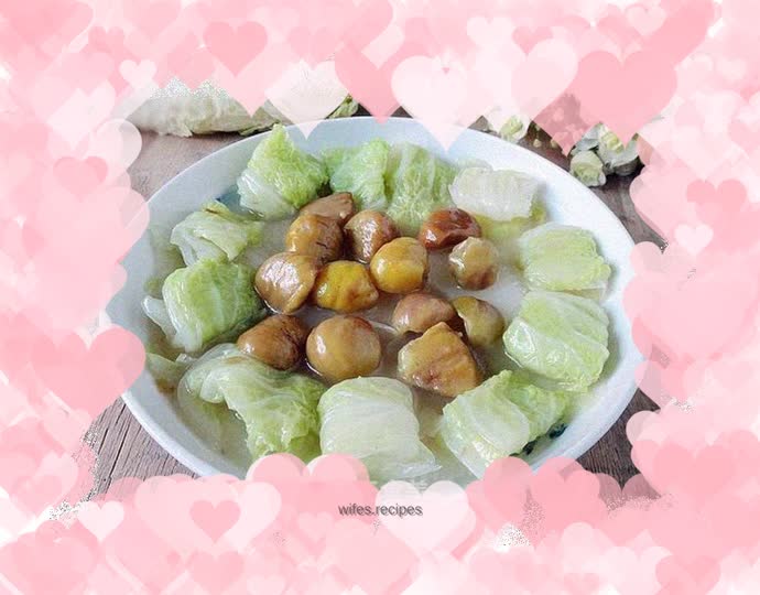 Braised cabbage with chestnuts