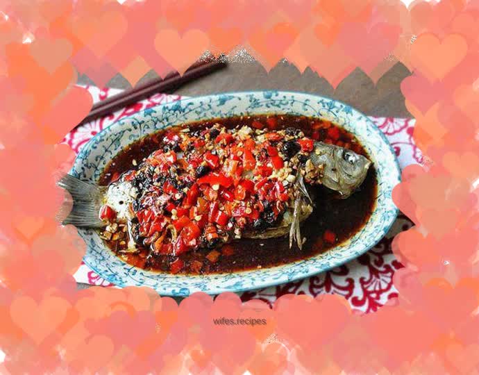 Garlic, black bean and minced pepper fish