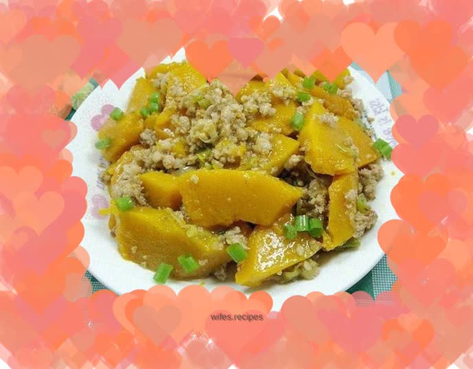 Home-cooked side dishes - minced pumpkin