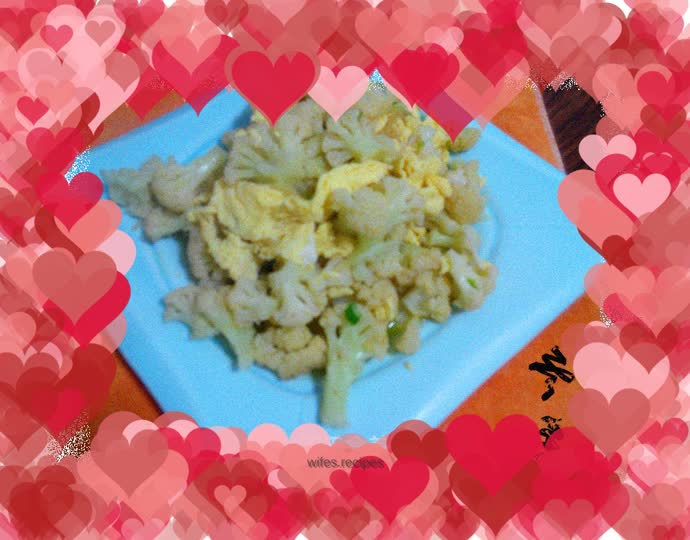 Stir-fried cauliflower with eggs
