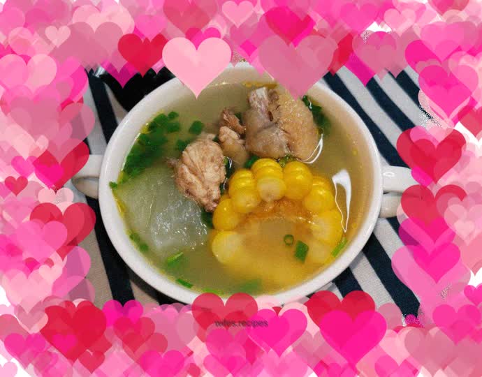 Winter Melon, Corn and Chicken Soup