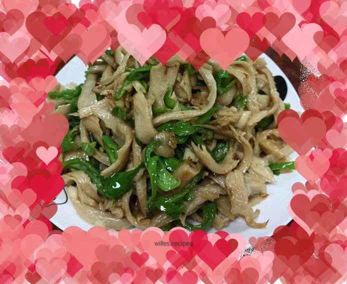 Stir-fried gluten with green pepper