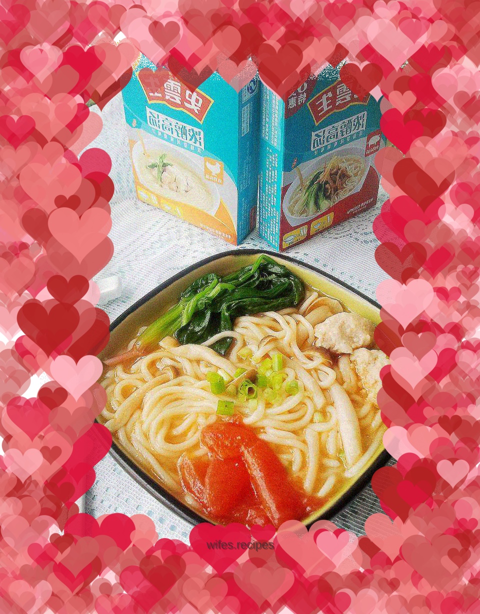 Mushroom, Spinach and Meatball Noodles