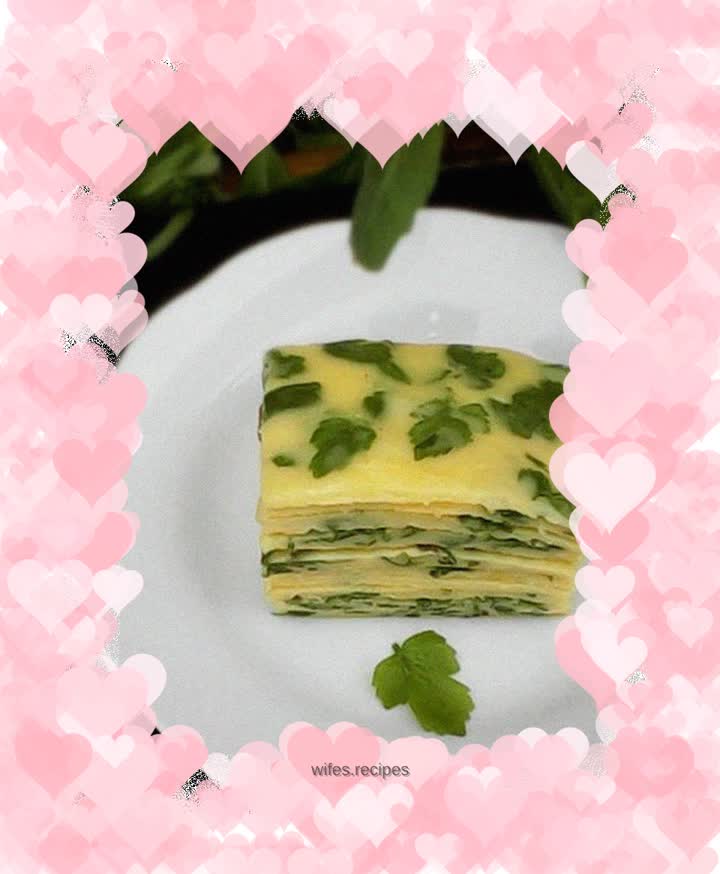 Wild celery leaf egg pancake