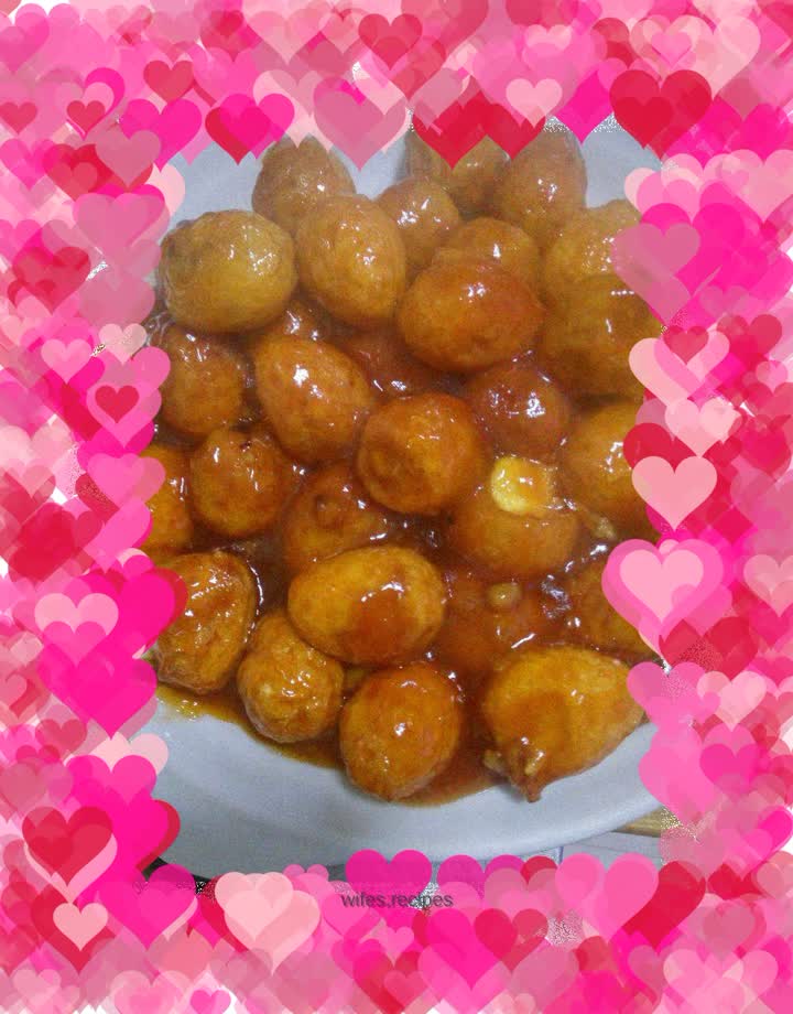 Sweet and sour quail eggs