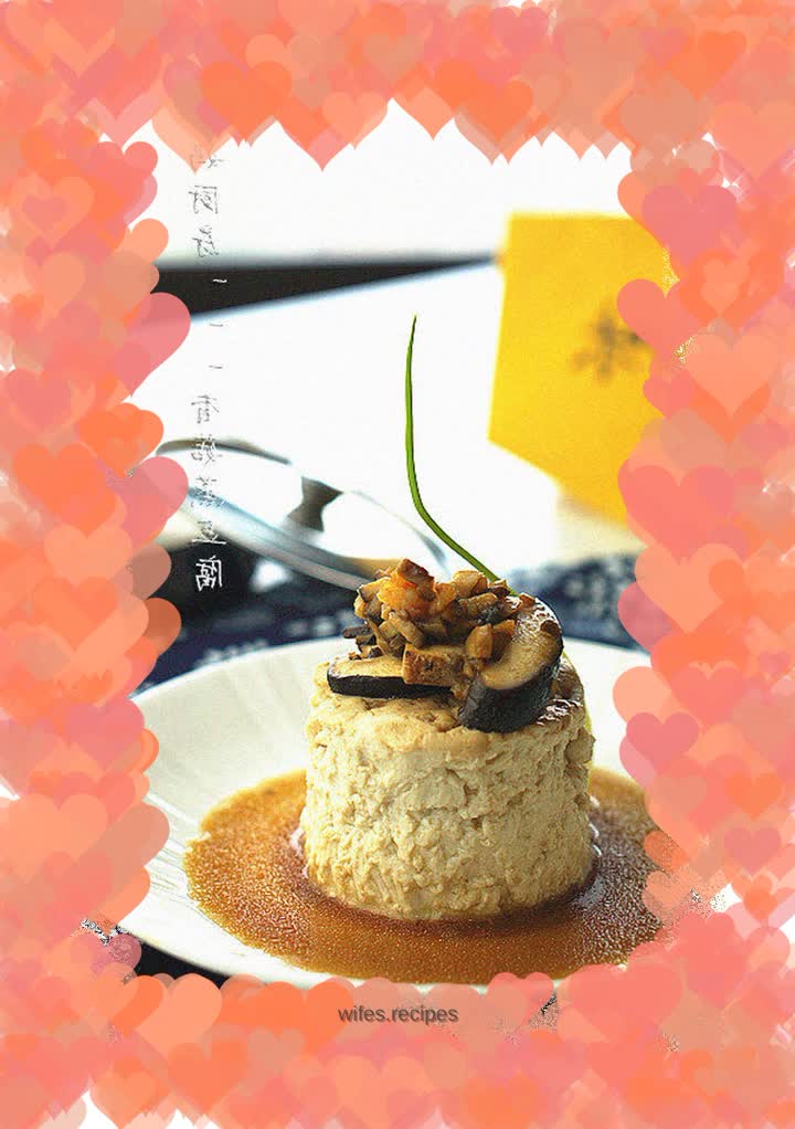 Steamed Tofu with Mushrooms