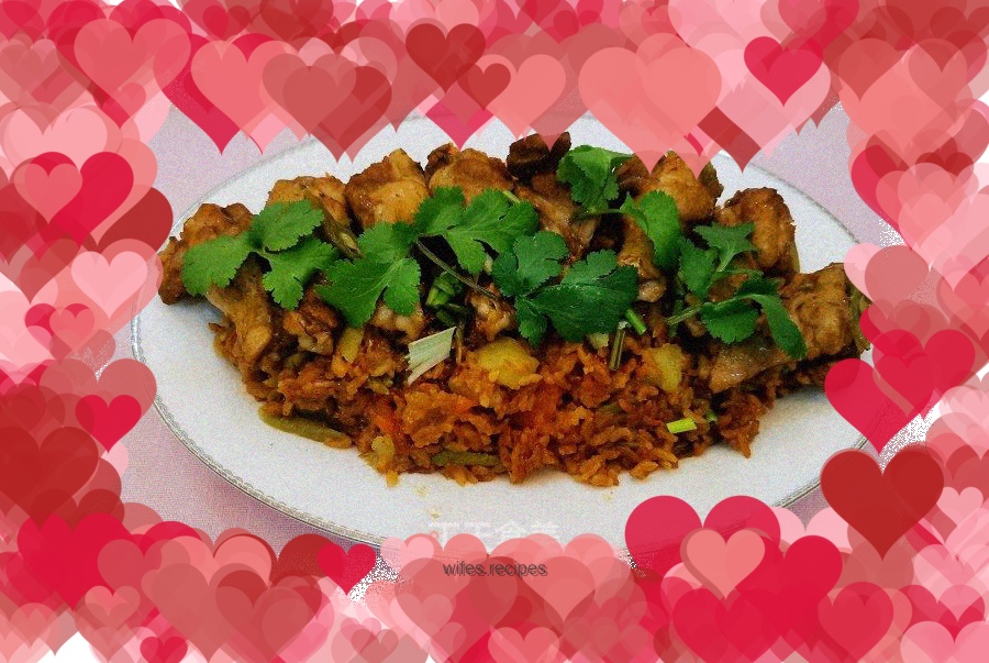 Rice cooker chicken wings rice