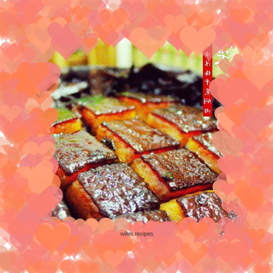 Famous dish—braised pork with dried plums and vegetables