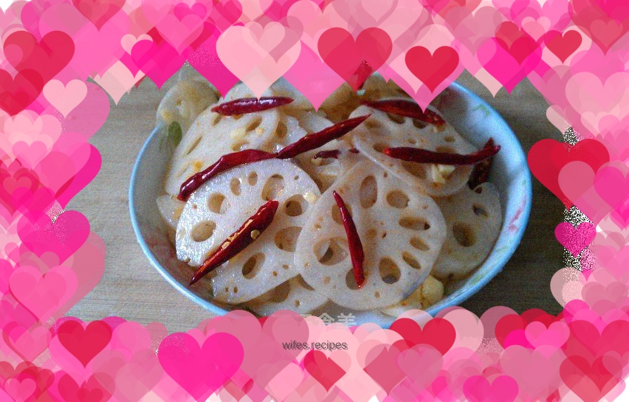Cold lotus root slices