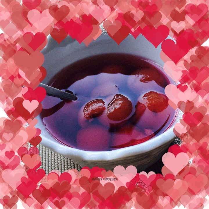 Homemade canned iced cherries