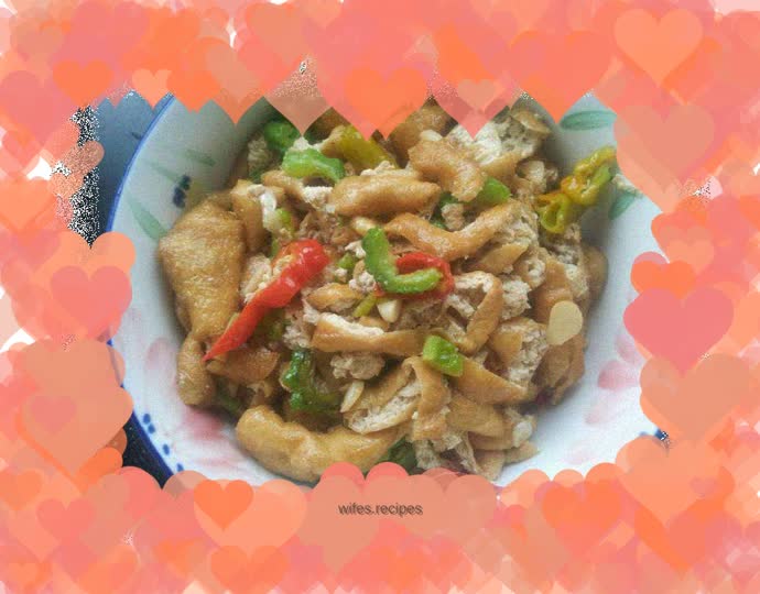 Stir-fried bitter gourd with fried tofu